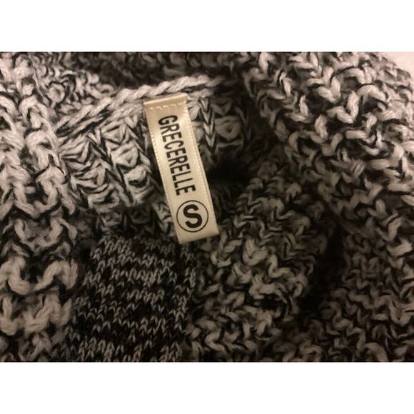 GRECERELLE Womens Turtleneck Sweaters Chunky Long Sleeve size S black & white - Picture 4 of 9